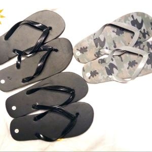 Men's Flip Flops Lot - 3 Pair